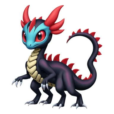 Colorful Exotic Meloetta-Salandit-Darkrai-Venom-Stitch-Fakémon-creature-hybrid sticker