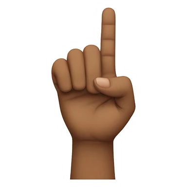 Person holding up 1 finger  sticker