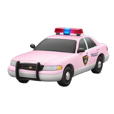 Light pink police car sticker