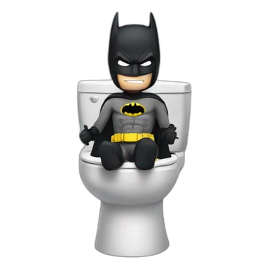 Batman on the toilet sticker