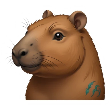 a capypara having tattoo sticker