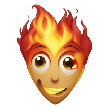 Un coeur qui est en flamme sticker