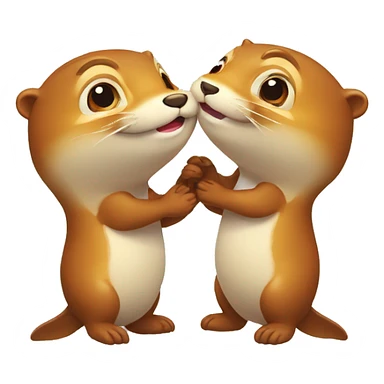 Poisson et une loutre amoureux sticker