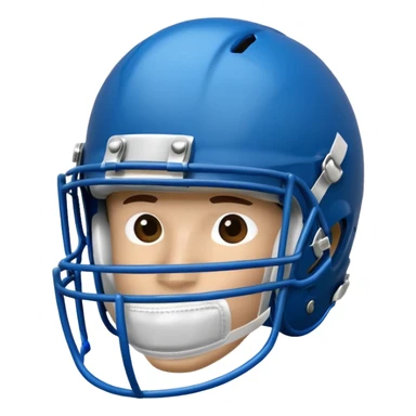 College football player helmet in blue color sticker