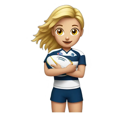 rugbygirl with ball sticker