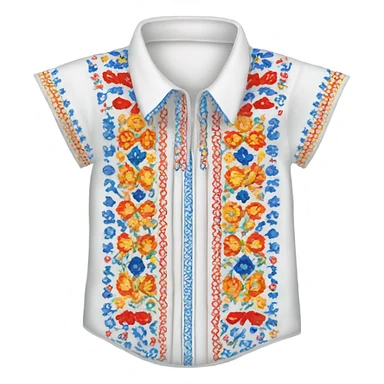 Ukrainian embroidered shirt sticker