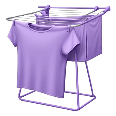 Aesthetic clothes dryer in lavender color sticker