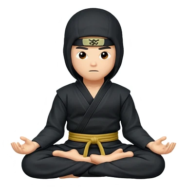 ninja meditating sticker