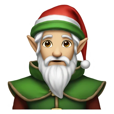 rogue male elf fantasy wearing santa hat sticker