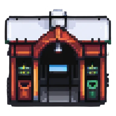 tiny simple train station icon, modern colors, minimal details, small size sticker