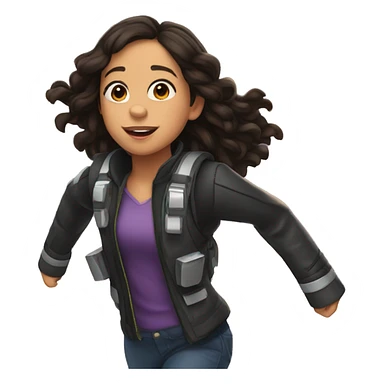 jenna ortega flying with jet pack sticker