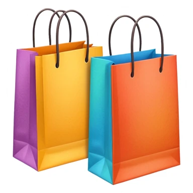 2 beautiful shopping bag with details sticker