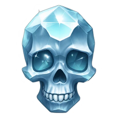 Diamond skull crystal sticker