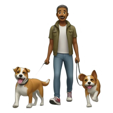 walking the dogs sticker