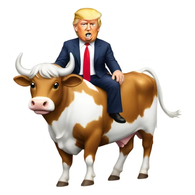 Donald trump on a bull sticker