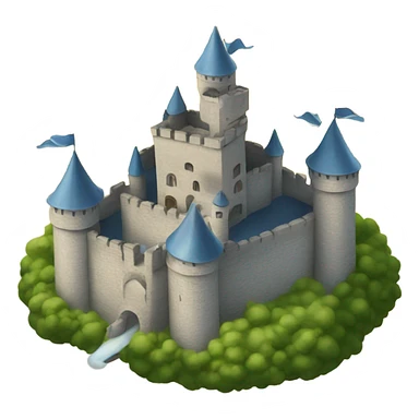 castle, rays from above sticker