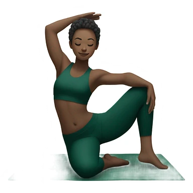 dark green yoga sticker