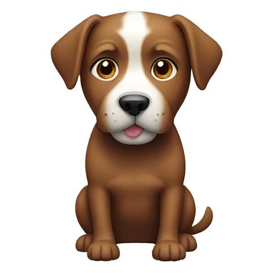 Dog with a brown body and white face  sticker
