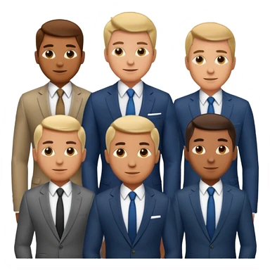 group men wearing shirts and suits sticker