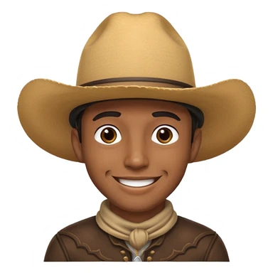 black cowboy sticker