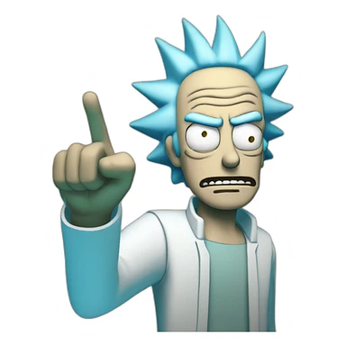 rick sanchez pointing sticker