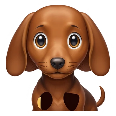 brown dachshund sticker