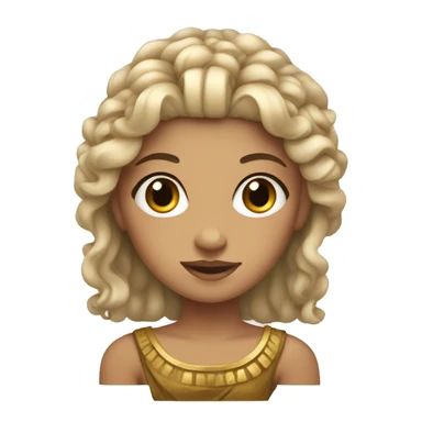 girl with ancient greek hairstyle and dress sticker