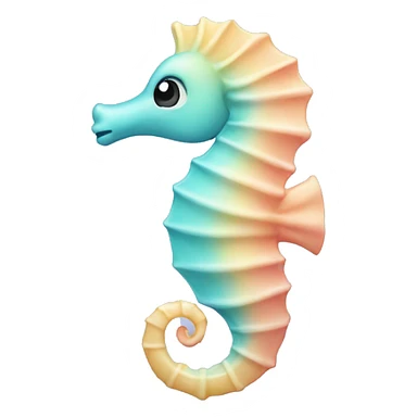 Pastel seahorse sticker
