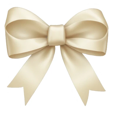 cream ribbon bow  sticker