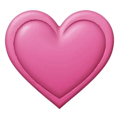 pink heart on canvas paint  sticker