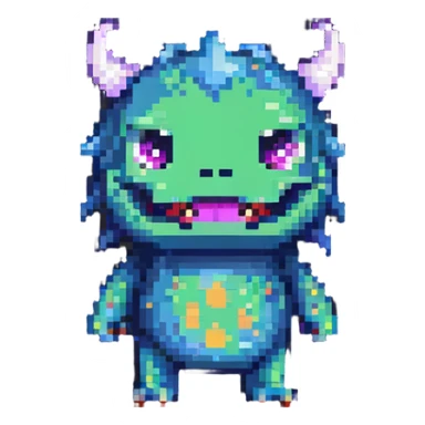 cute monster sidekick character sticker