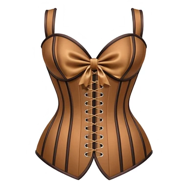 brown corset with bow sticker