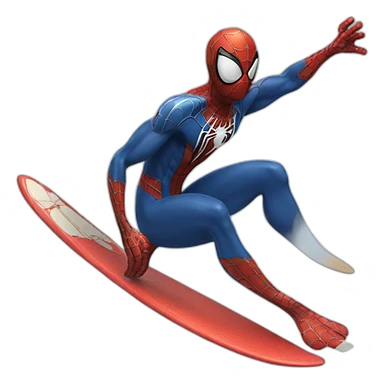 Spiderman surfing sticker