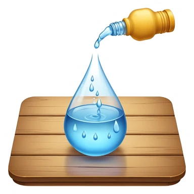 Water Spills from a glass to the floor  sticker