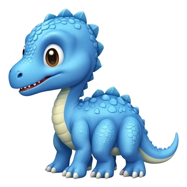baby blue dinosaur sticker