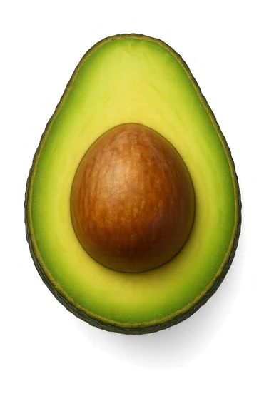 avocado visti dall'alto iperrealistiche 4k sticker