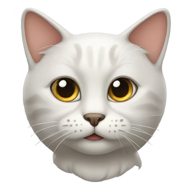 cat with a big smirk sticker