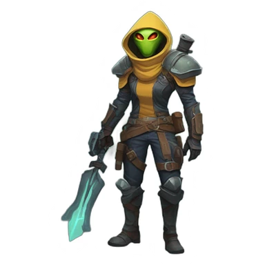 alien Bounty Hunter roguelike rpg style inspired by slay the spire sticker