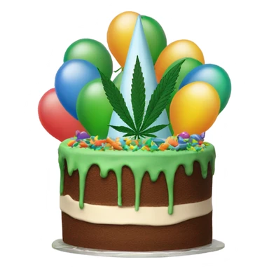 Marijuana birthday  sticker