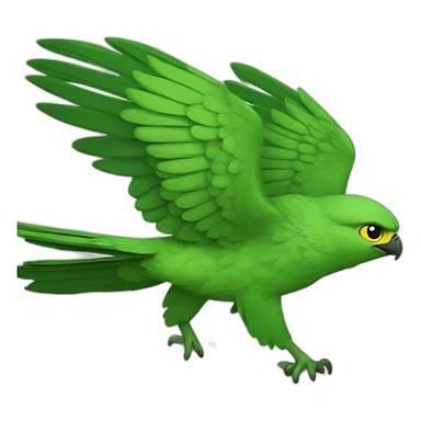 green-hawk-flying sticker