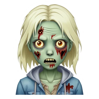 zombie female sticker