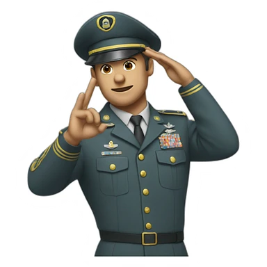 Your mang saluting sticker