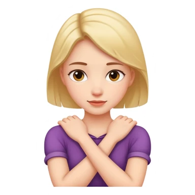 Girl with arms around her neck sticker