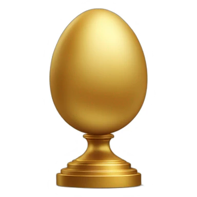 golden belgian egg on pedestal sticker