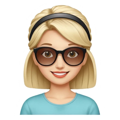 girl with hair style sunglasses on head  sticker