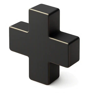 a medical cross in 3D black style sticker