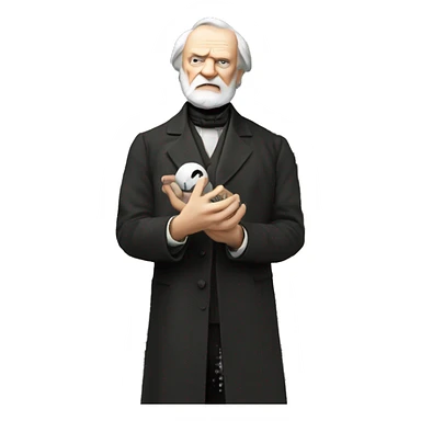 Victor Hugo holds a cathedral in his hands sticker