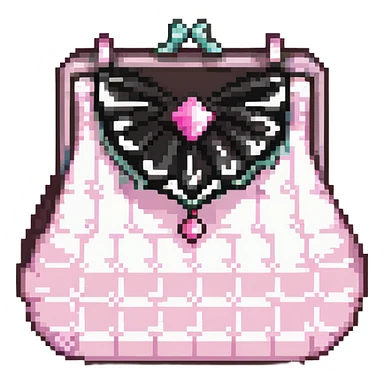 pink and black gothic purse sticker