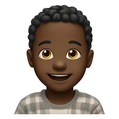 Happy black baby boy sticker