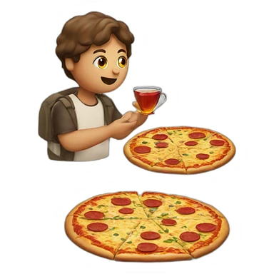 Bible tea avec pizza sticker